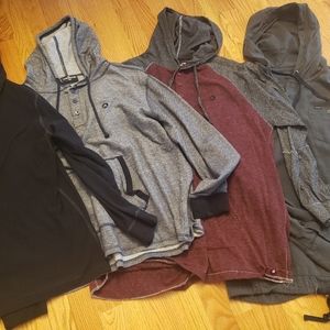 Hurley, Airwalk etc. Thin hoodies (6), Men's